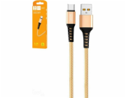 Denmen USB-A - USB-C USB kabel 1 m zlatý (29358)