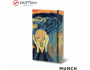 Stiffflex Zápisník STIFFLEX, 13x21cm, 192 stran, Munch