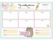 Pusheen Weekly Planner z kolekce Foodie