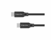 Kabel KRUGER & MATZ KM1261 Basic USB-C/USB-C 2,5m Black