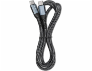 Kabel USB 2.0 typ C | USB 2.0 typ C 100W | QC 3.0| PD | 1.5m | Czarny