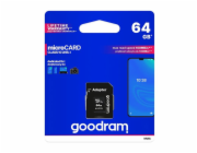 Karta paměťová GOODRAM micro SD 64 GB s adaptérem