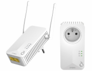 STRONG sada 2 adaptérů Powerline WF 600 DUO FR/ Powerline 600 Mbit/s/ Wi-Fi 300 Mbit/s/ 2x LAN/ bílý