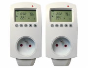 XTENDLAN TZA02 Tuya set 2x chytrá termostatická zásuvka 16A, časovač
