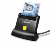 AXAGON CRE-SM4N, USB-A StandReader čtečka kontaktních karet Smart card (eObčanka), kabel 1.3m