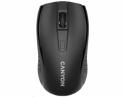 Canyon CNE-CMSW07B CANYON myš optická bezdrátová MW-7, nastavitelné rozlišení 800/1200/1600 dpi, 4 tl, USB dongle, 1xAA, černá