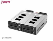 Jou Jye Backplane SATA3/SAS3 4x 2,5"HDD do 5,25" RoHS, 2x fan, 1x minisasHD (SFF-8643), SATA power