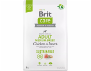 BRIT Care Dog Sustainable Adult Medium Breed Chicken & Insect - dry dog food - 3 kg