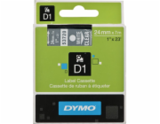 Dymo páska Dymo D1 24 mm x 7m Transparent (bílý text)