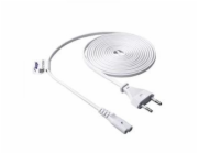 Akyga napájecí kabel 3m/250V/CEE 7/16 na IEC C7/2x0.5mmm2 - bílá