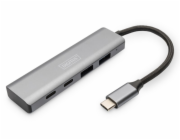 Digitus DA-70245 DIGITUS USB-C 4 Port HUB, 2x USB A + 2x USB-C