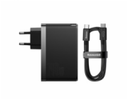 Baseus GaN5 Pro rychlonabíjecí adaptér 2x USB-C + USB-A 140W černá