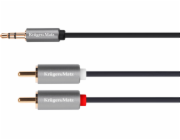 Kabel KRUGER & MATZ JACK 3.5 stereo/2xCINCH 1m KM1218 Basic