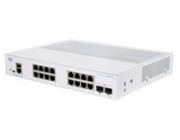 Cisco switch CBS350-16T-E-2G-EU (16xGbE,2xSFP,fanless) - REFRESH