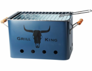 Přenosný gril na dřevěné uhlí GRILL KING 43 x 20 cm modrá KO-C83000120