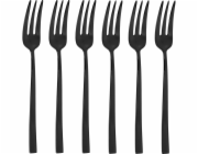 Sambonet Rock PVD 6 Cake Forks DolceNero Lucido