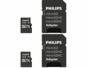 Philips MicroSDHC 2-Pack    32GB Class 10 UHS-I U1 incl. Adapter