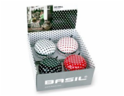 Basil Bicycle Bell Big Bell Polkadot 80mm, Mix of Colors Box 4 PCS. (Bass-50403)