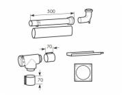 Sada vaillant připojení pro hřídel DN 80/125 - 303250