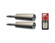 Stagg AC-XMPMSH, redukce 2x XLR zástrčka - Jack 6,3 mm stereo