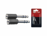 Stagg AC-PMSJFSH, redukce samice mini jack - stereo jack 1/4", 2ks