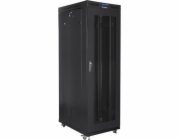 Szafa instalacyjna RACK stojąca 19 27U 800X1000 czarna LCD (FLAT PACK)