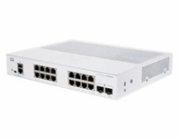 Cisco switch CBS250-16T-2G, 16xGbE RJ45, 2xSFP, fanless - REFRESH