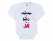 Body s potiskem New Baby máma plus táta rovná se JÁ