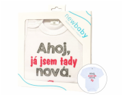 Body s potiskem New Baby Ahoj, já jsem tady nová - dárkové balení