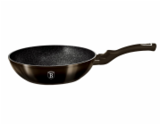 BERLINGERHAUS Pánev Wok s mramorovým povrchem 28 cm Shiny Black Collection BH-6610