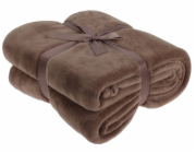 HOMESTYLING Deka fleece 180 x 230 cm ESSENTIALS hnědá KO-HZ1011880