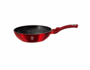 BERLINGERHAUS Pánev WOK s mramorovým povrchem 30 cm Burgundy Metallic Line BH-6166