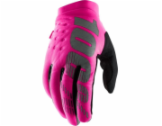 100% rukavice 100% Brszner Dámské rukavice Neon Pink Black XL (délka ruky 187-193 mm) (nové)