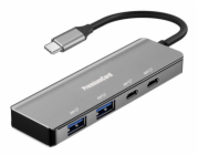 PREMIUMCORD Hub USB-C na 2x USB 3.2 Typ-C +2x USB 3.2, 5G SuperSpeed, Aluminum