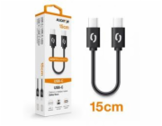 ALIGATOR Datový kabel POWER USB-C/USB-C 15cm, černý