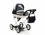 Dětský kočárek pro panenky New Baby COMFORT bílo-černý