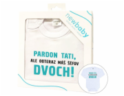 Body s potiskem New Baby Pardon tati,... máš šéfov dvoch! - darčekové balenie Vel.80 (9-12m)