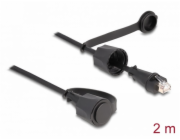 Delock Síťový kabel ze zástrčky RJ45 na zástrčku RJ45, Cat.6, STP, s ochrannou čepičkou, venkovní, IP68, prachotěsný a v