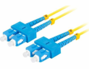 LANBERG optický patch cord SM SC/UPC-SC/UPC duplex 2m LSZH G657A1 průměr 3mm, barva žlutá  