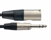 Stagg NAC3PSXMR, propojovací kabel XLR zástrčka - Jack 6,3 mm stereo zástrčka