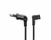 Nedis úhlový 3m PVC černá PCGP11055BK30 NEDIS napájecí kabel pro adaptéry/ Euro zástrčka - konektor IEC-320-C7/ úhlový-úhlový/ dvoulinka/ černý/ bulk/ 3m