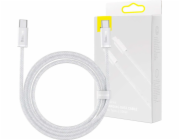 Kabel USB-C na USB-C Baseus, 100 W, 1 m (bílý)