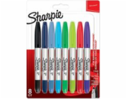 1x8 Sharpie Twin Tip Permanent- marker UF + F 8 colours