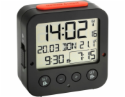 TFA 60.2528.01 Bingo black Digital RC Alarm Clock w. Temper