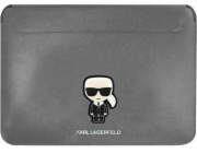 Karl Lagerfeld Saffiano Ikonik Computer pouzdro 16" Silver Noste své zařízení v moderním originálním Karl Lagerfeld designovaném příslušenství, z vysoce kvalitních materiálů