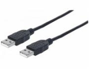 MANHATTAN kabel USB 2.0, Type-A Male to Type-A Male, 1m, Black