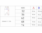 Kojenecké bavlněné dupačky Nicol Bambi Vel.62 (3-6m)