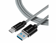 Tactical Fast Rope Aramid Cable USB-A/USB-C 0.3m Grey Certifikovaný pomocník pro rychlé a bezproblémové nabíjení