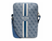 Guess Pouch 10" 4G Stripes Blue Exkluzivní a mimořádně elegantní kabelka z kolekce 4G Stripes je nejnovější nabídkou ochranných doplňků podepsaných známým módním domem Guess.