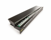 Patch panel 24port cat.5e STP black 606029